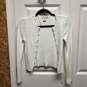 Sincerely Jules Cream Ribbed Cardigan